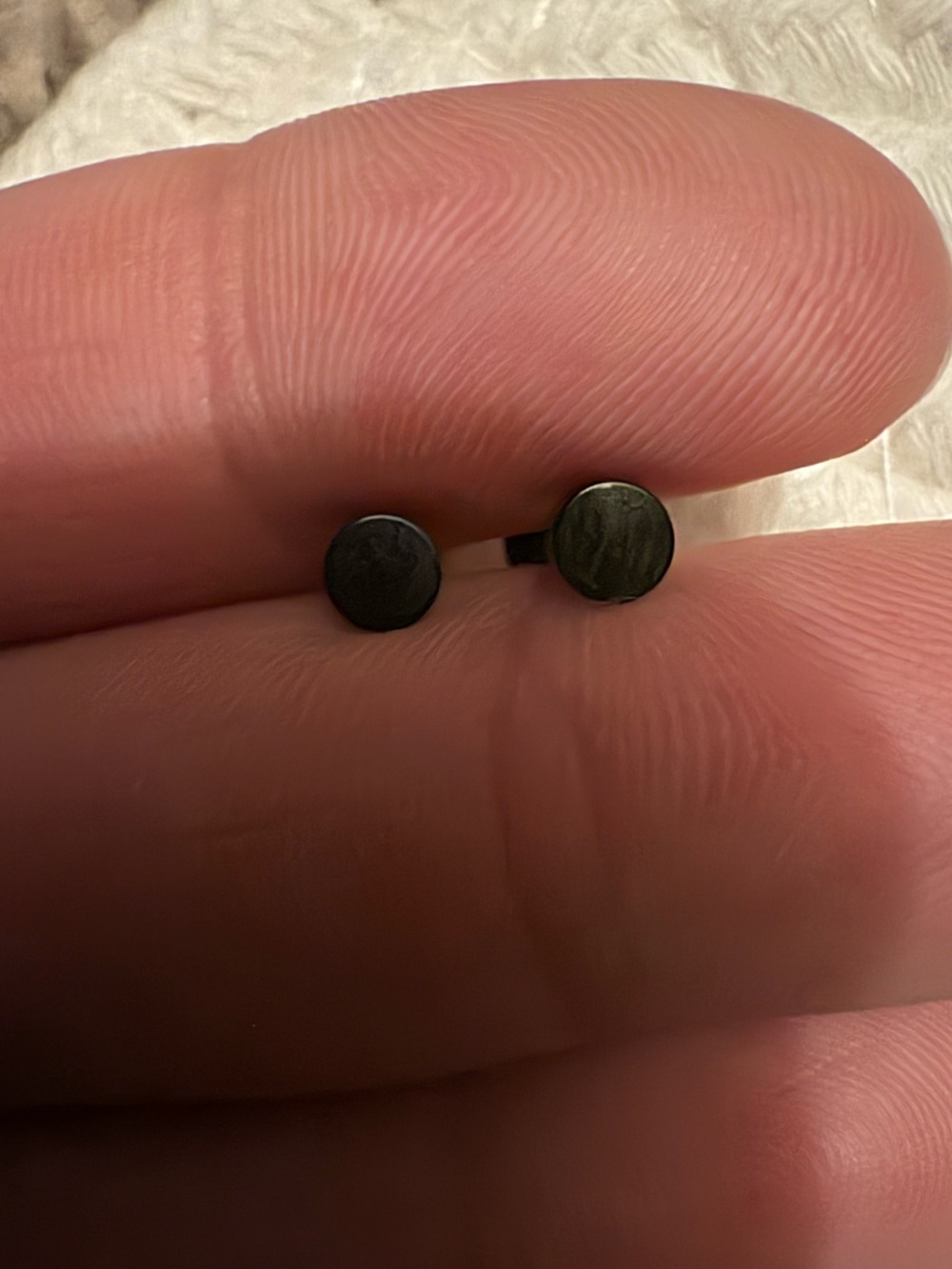 Black Minimalist Dot Stud Earrings -